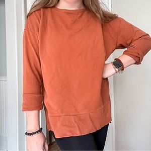 Burnt Orange Terra & Sky Plus Size Sweatshirt Size 0X